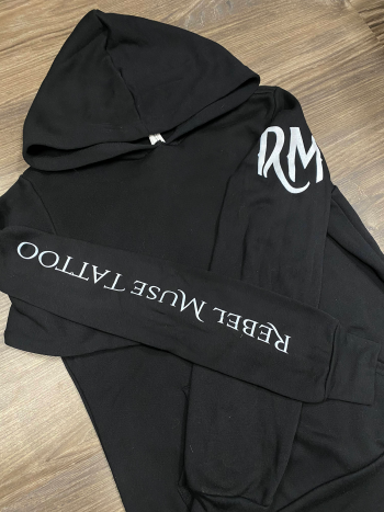 Youth Pullover Hoodie – Black w/ Sleeve Logos